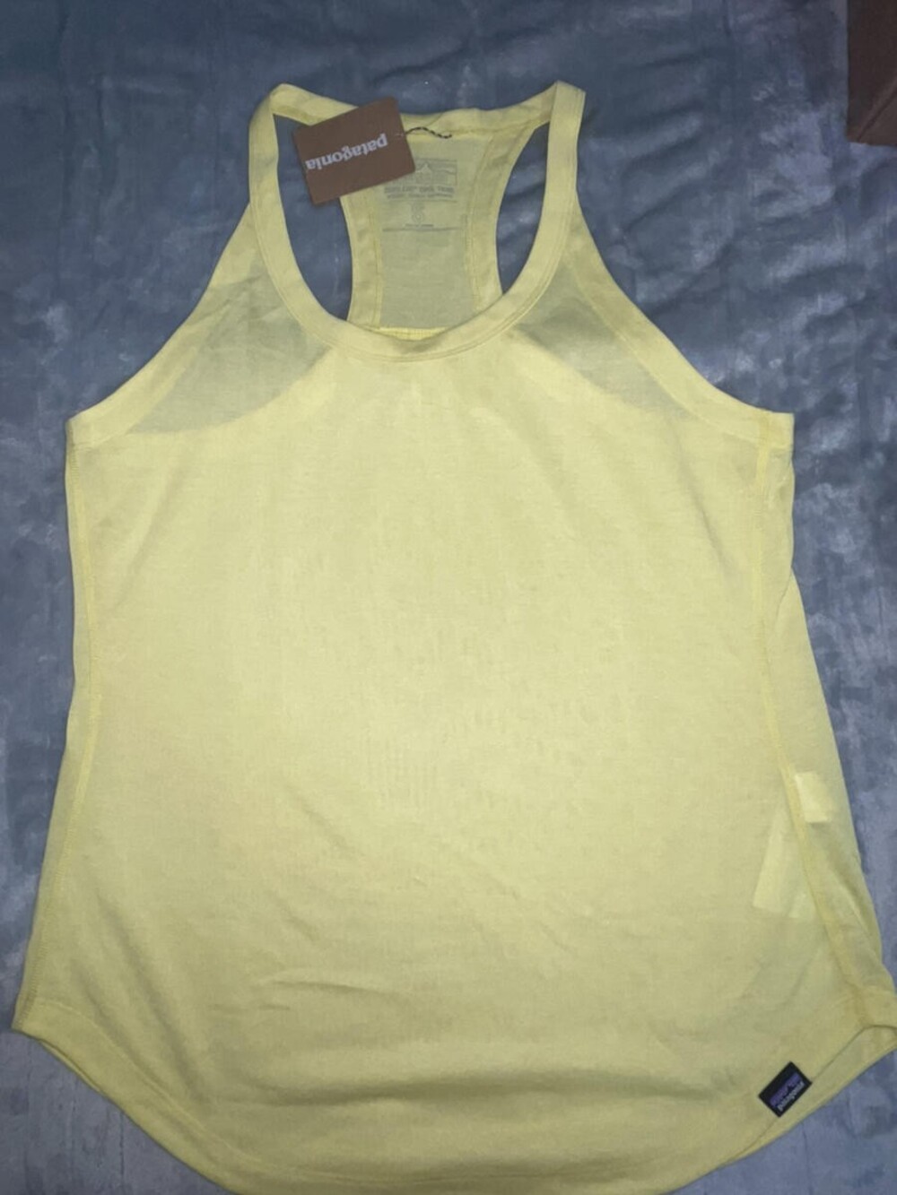 NWT Patagonia Womens Cap Cool Daily Tank Top Yellow Sz  Sm